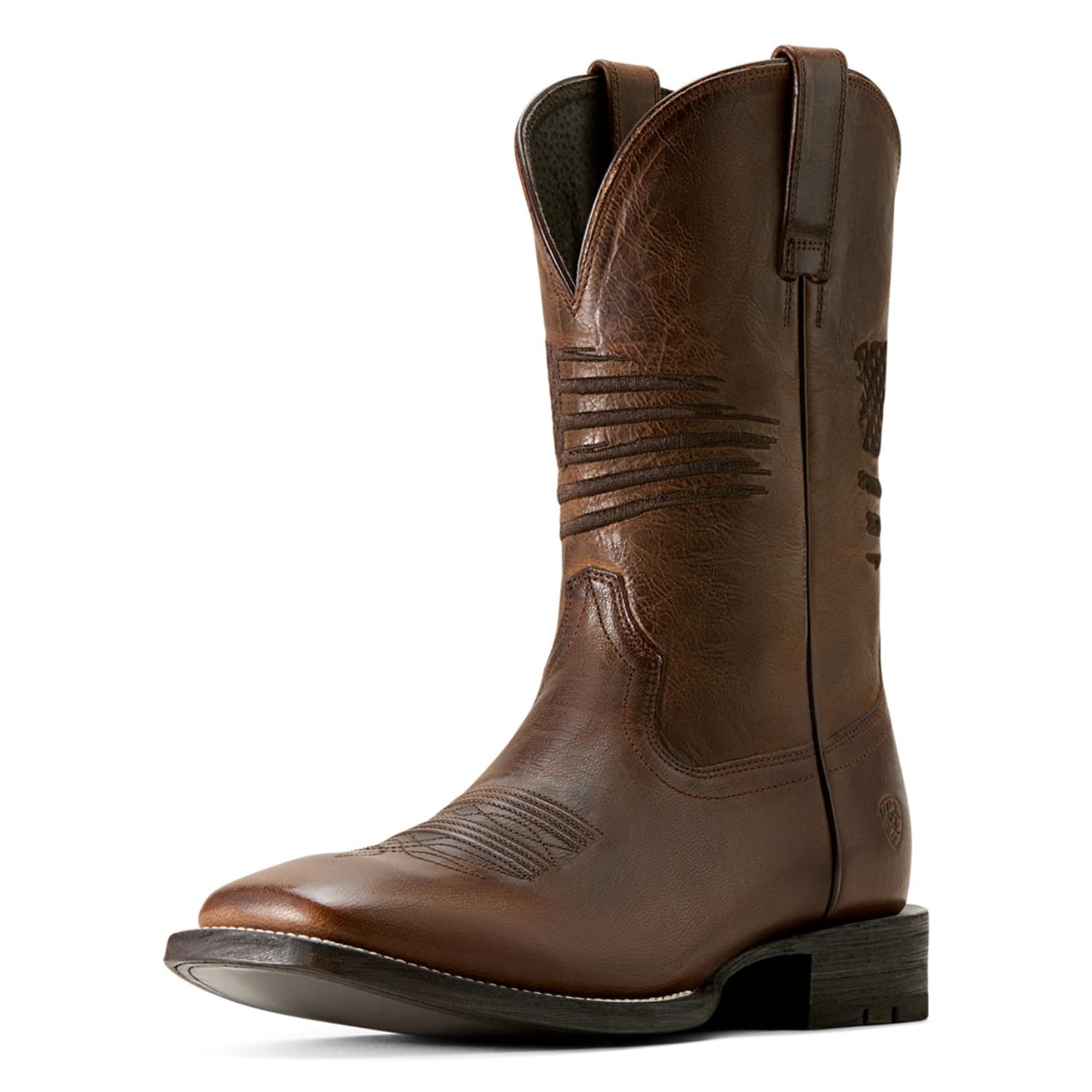 Bota Masculina Ariat Circuit Patriot Western Weathered Tan 12