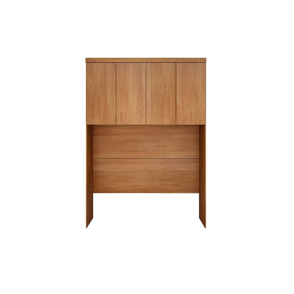 Armario Ponte Modulado Aereo Casal Rizon C 4 Portas Cor Freijo Cumaru Novo Horizonte