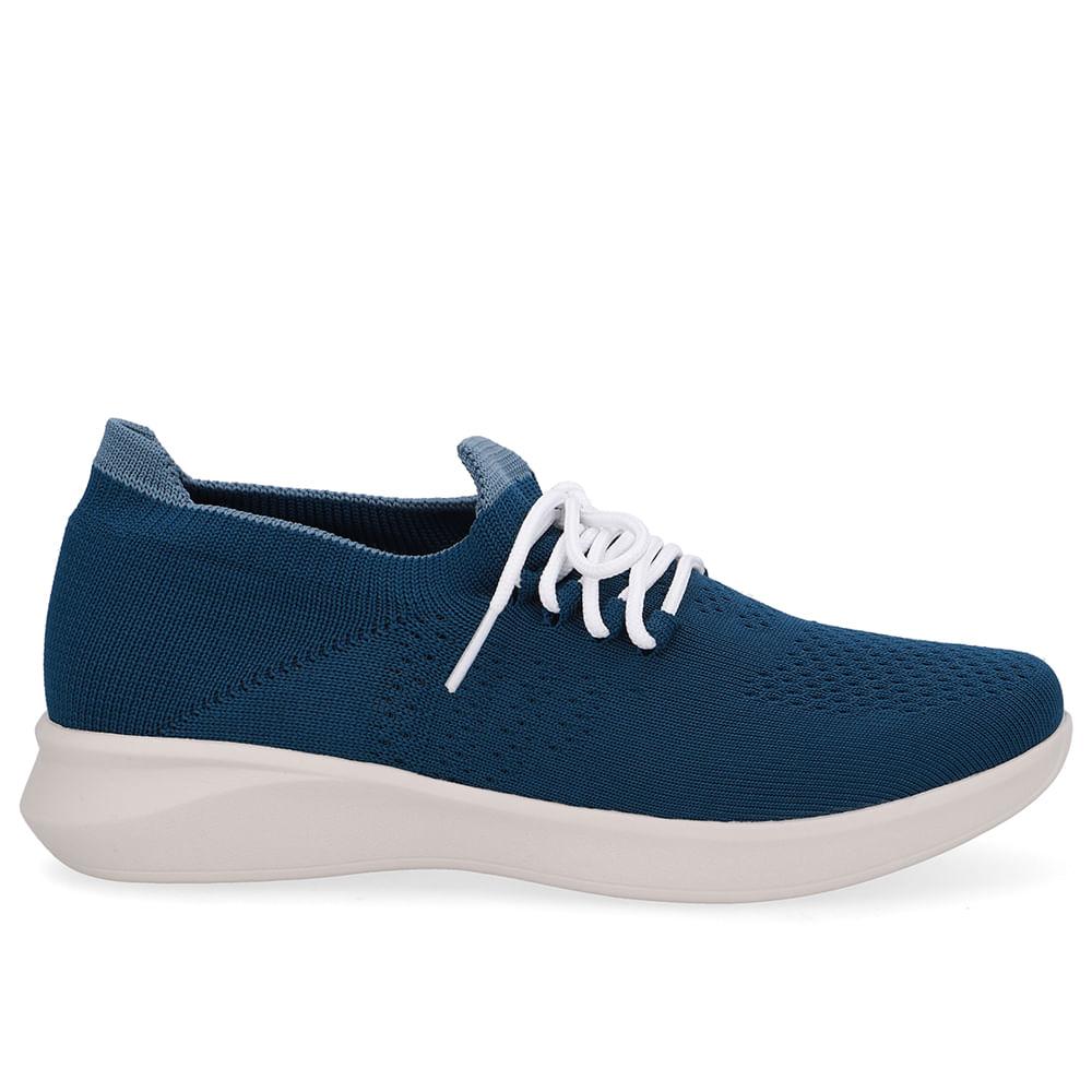 Tenis Usaflex Tricot Cadarço Ref Ud03001 Azul Esmeralda 040