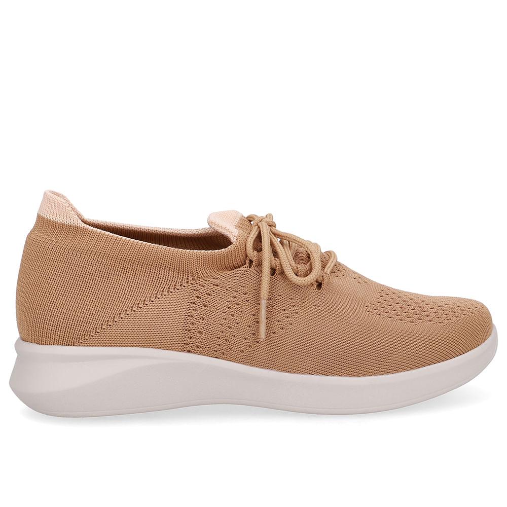 Tenis Usaflex Tricot Cadarço Ref Ud03001 Creme 037