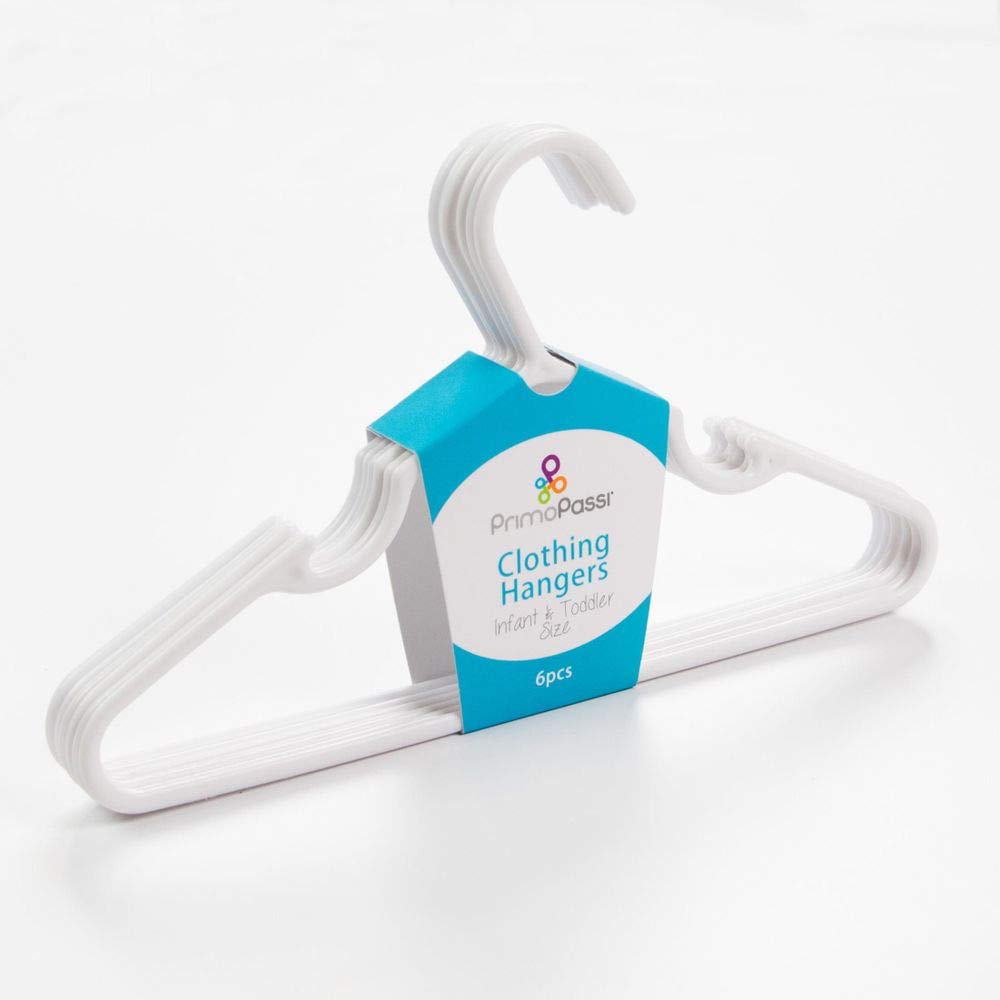 Cabides De Bebê Primo Passi White, Pacote Com 6 Para Armário