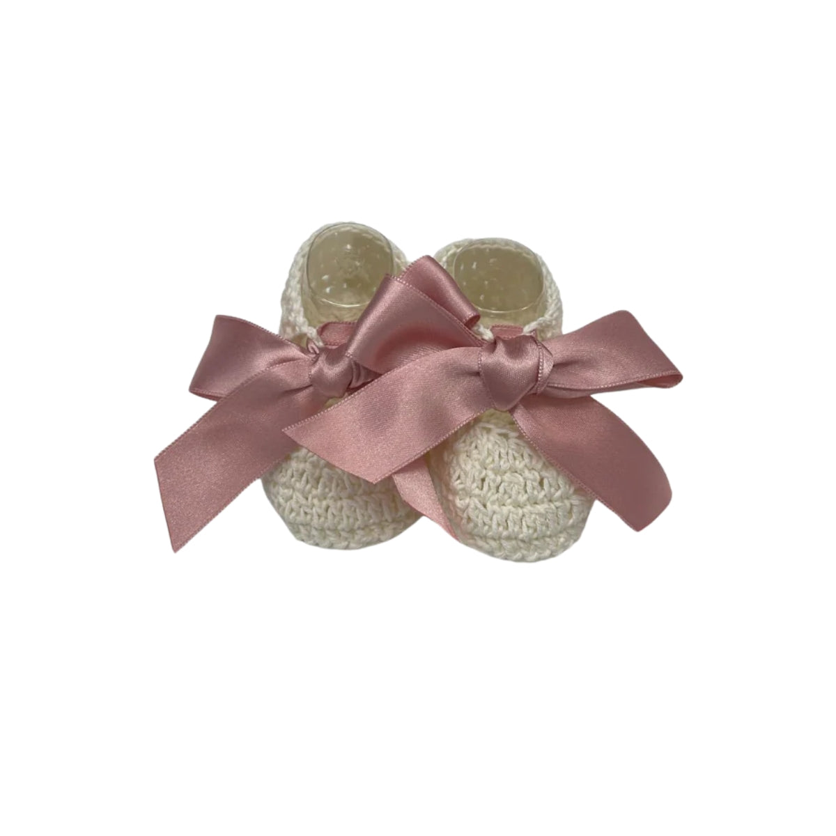 Sapato Luna Baby Tricotado Para Recém-nascido Com Laço Decorativo De Cetim