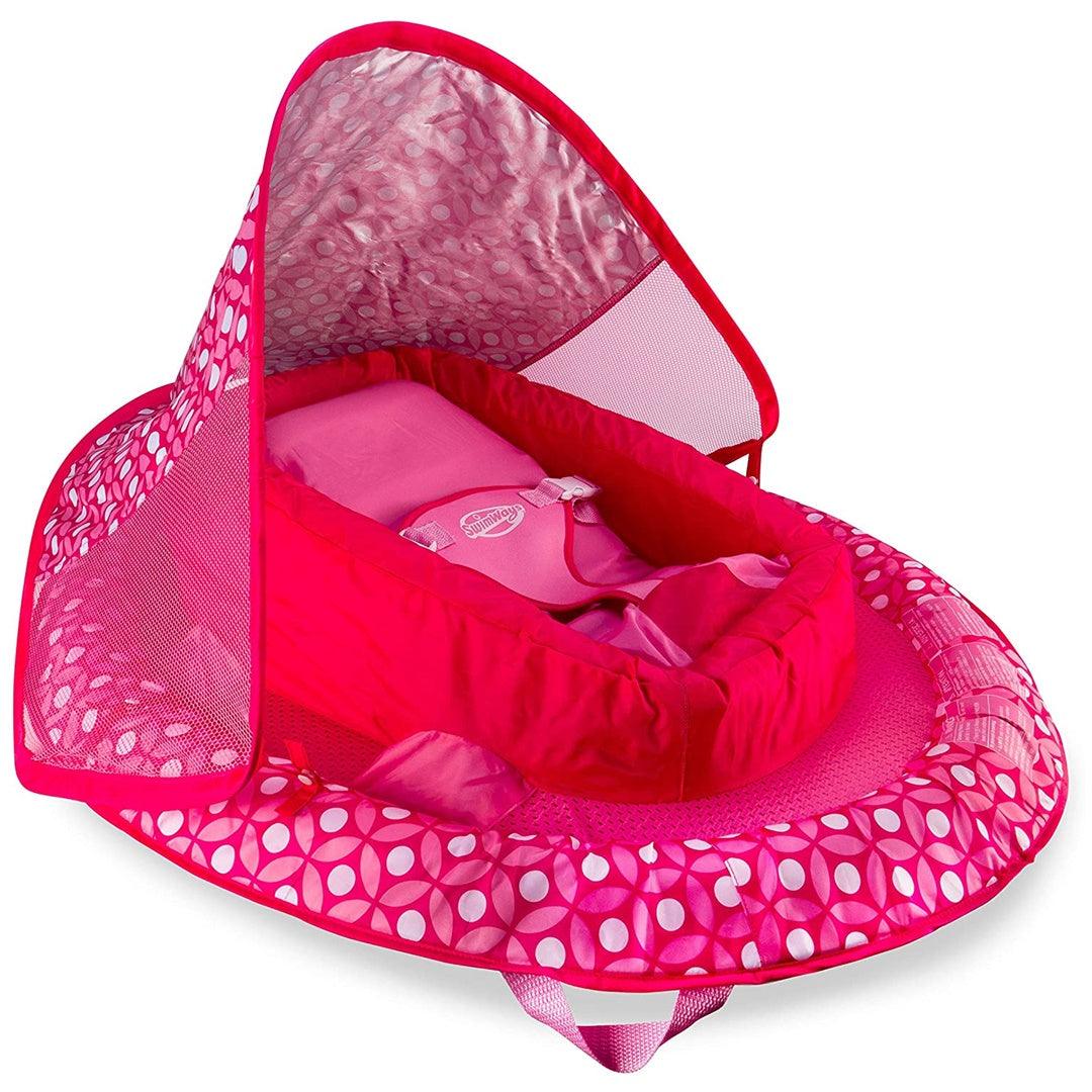 Bóia De Natação Infantil Com Dossel Swimways Fps50+ Pink Diamond