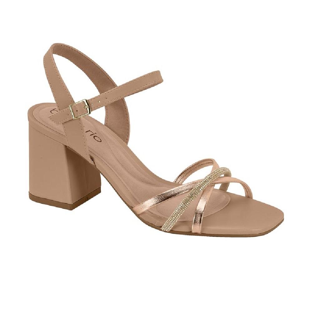 Sandalia Beira Rio Salto Bloco Ref 8436.247.31188 Nude 35