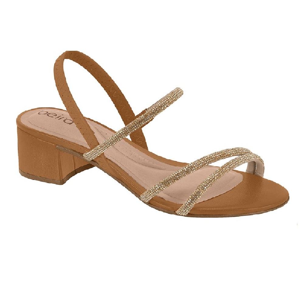 Sandalia Beira Rio Salto Bloco Ref 8345.647.31190 Marrom 37