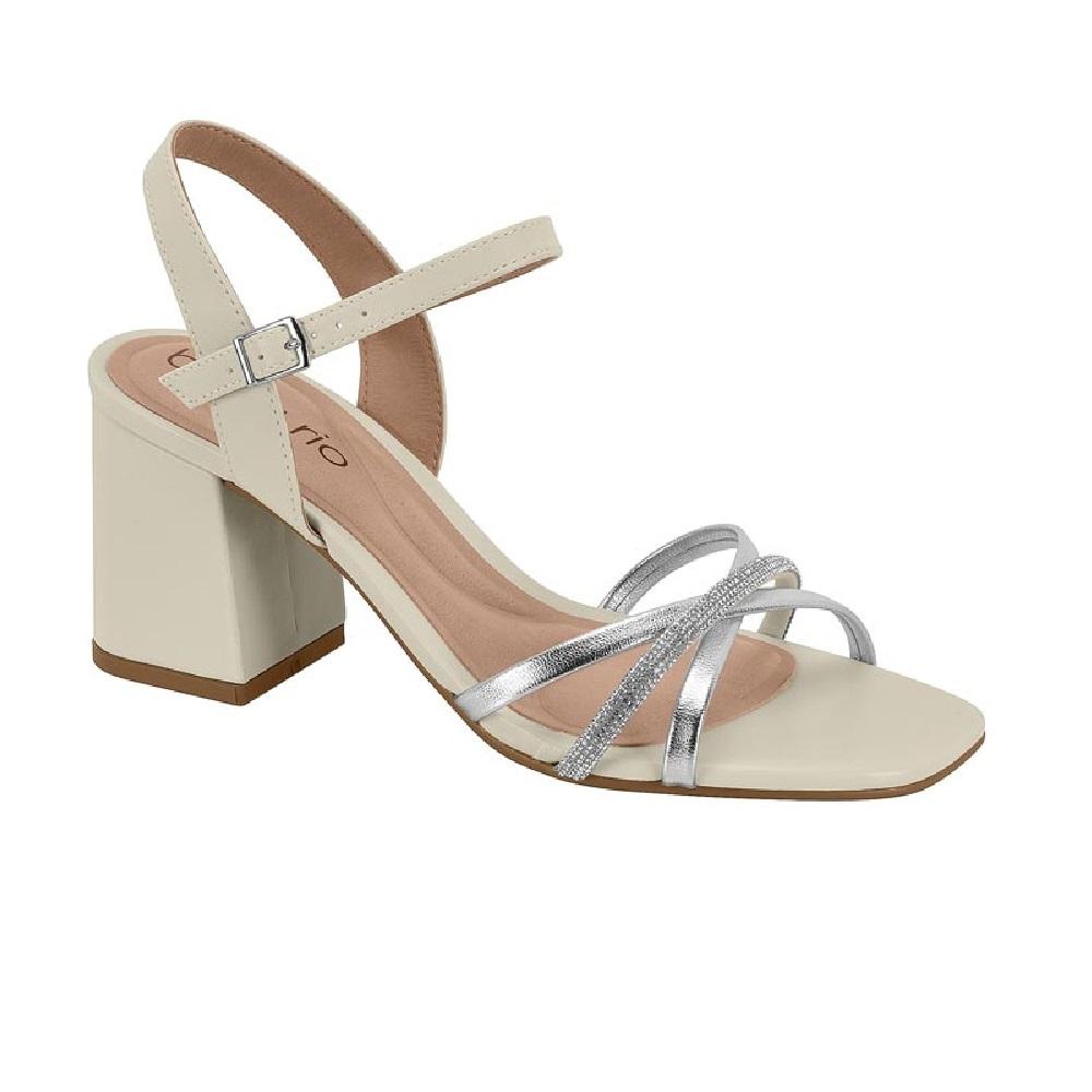 Sandalia Beira Rio Salto Bloco Ref 8436.247.31188 Branco Off 36