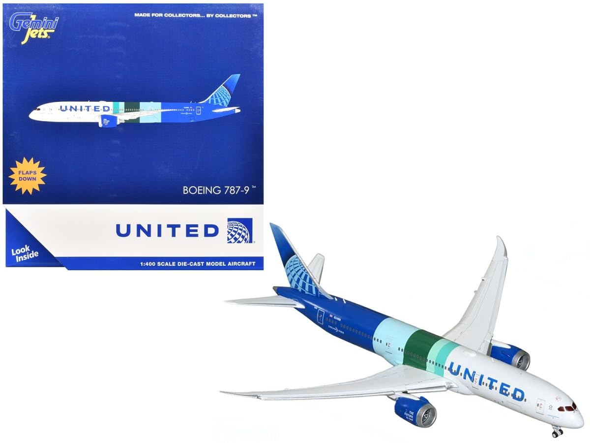 Modelo De Avião United Airlines Boeing 787-9 Em Escala 1/400