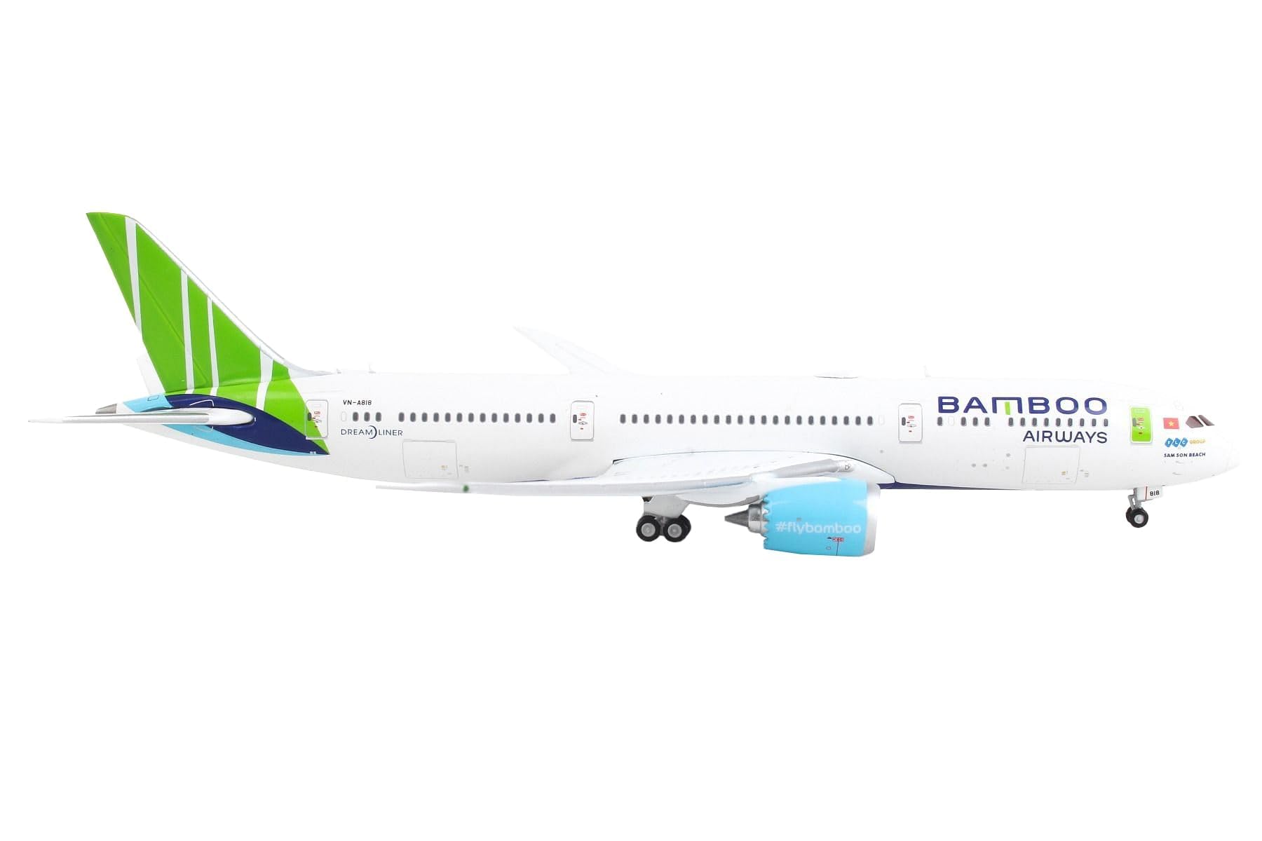 Modelo De Avião Geminijets Gjbav1923 1:400 Bamboo Airways B787-9