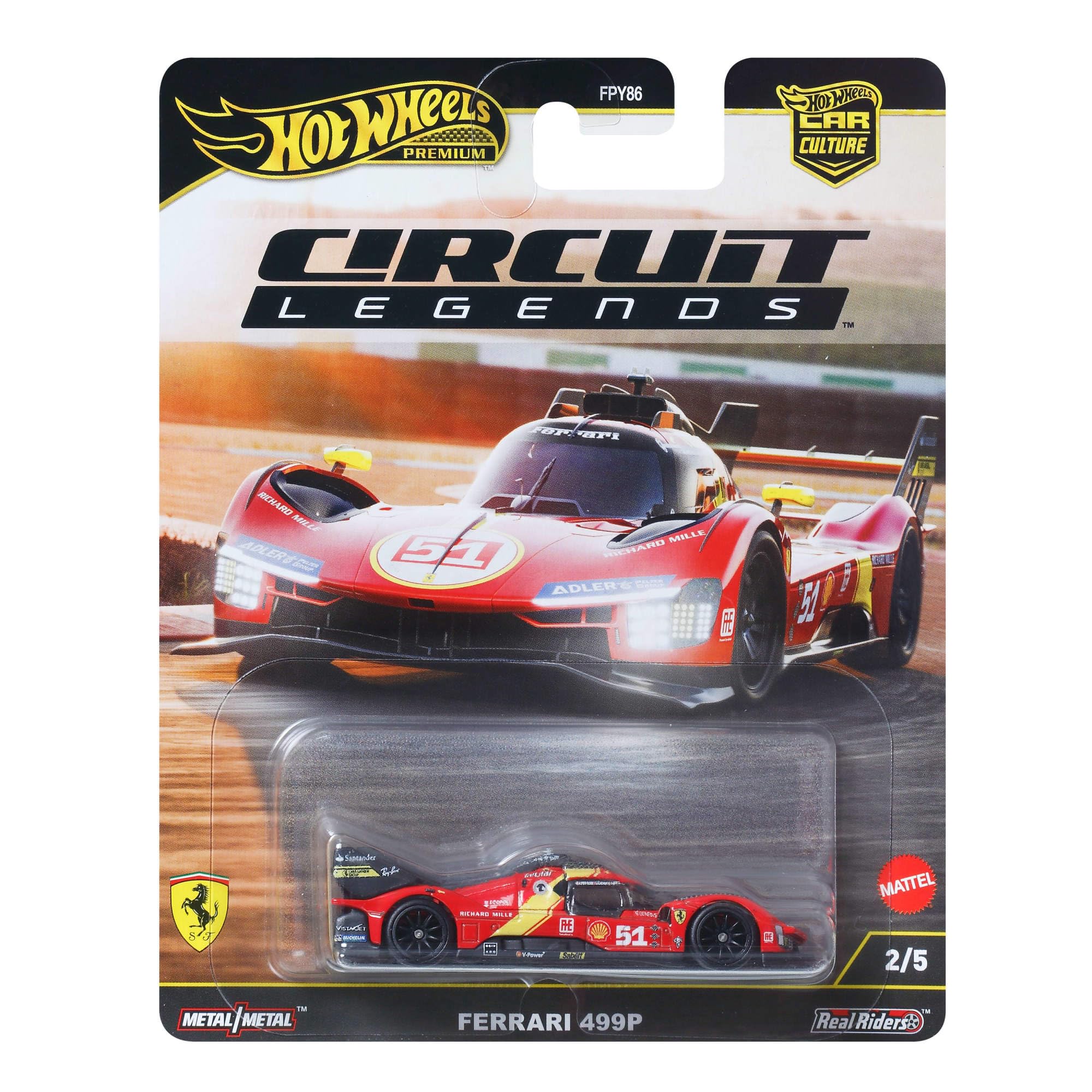 Veículo Colecionável Hot Wheels Premium Car Culture Ferrari