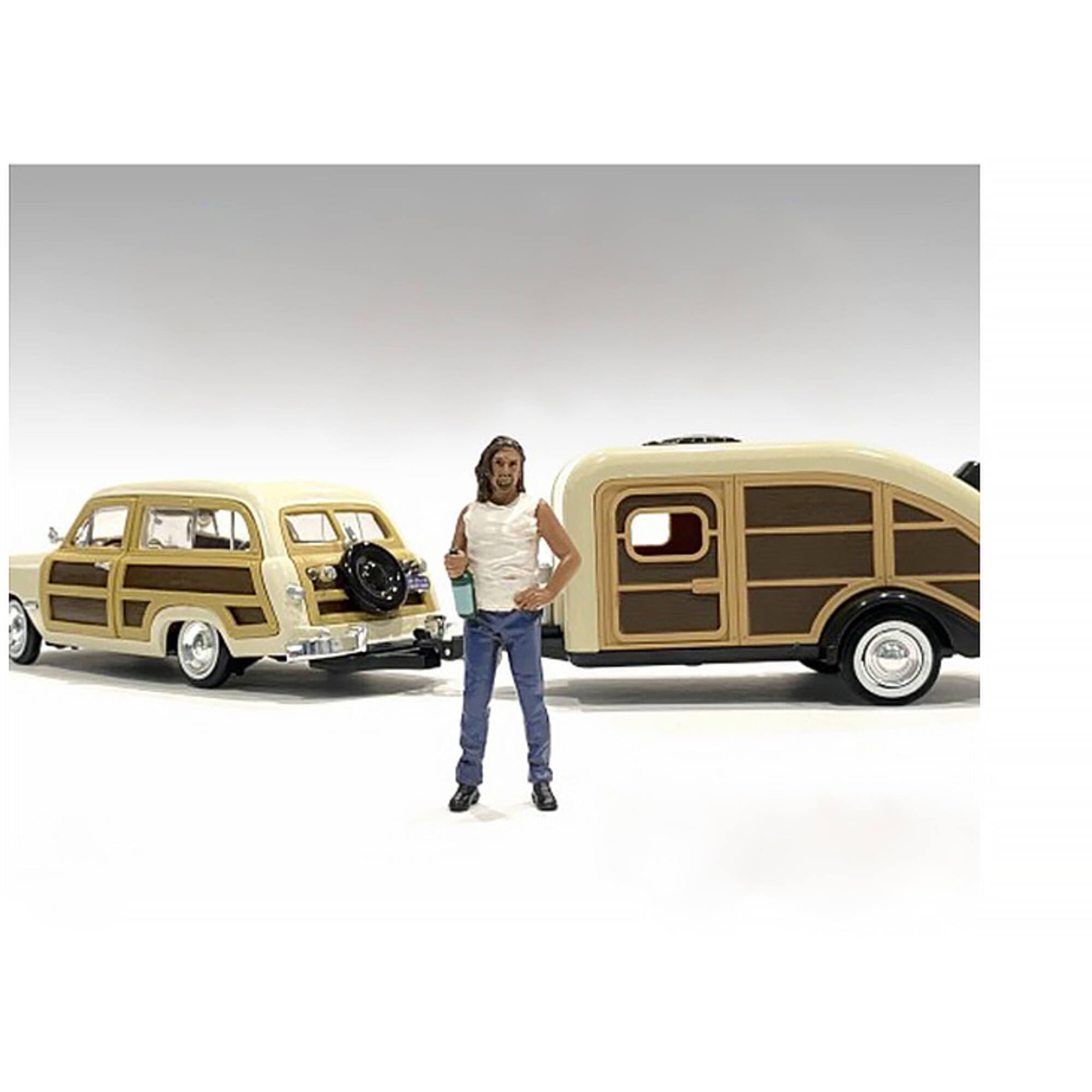 Figura American Diorama Campers 3 Para Modelos Em Escala 1/24