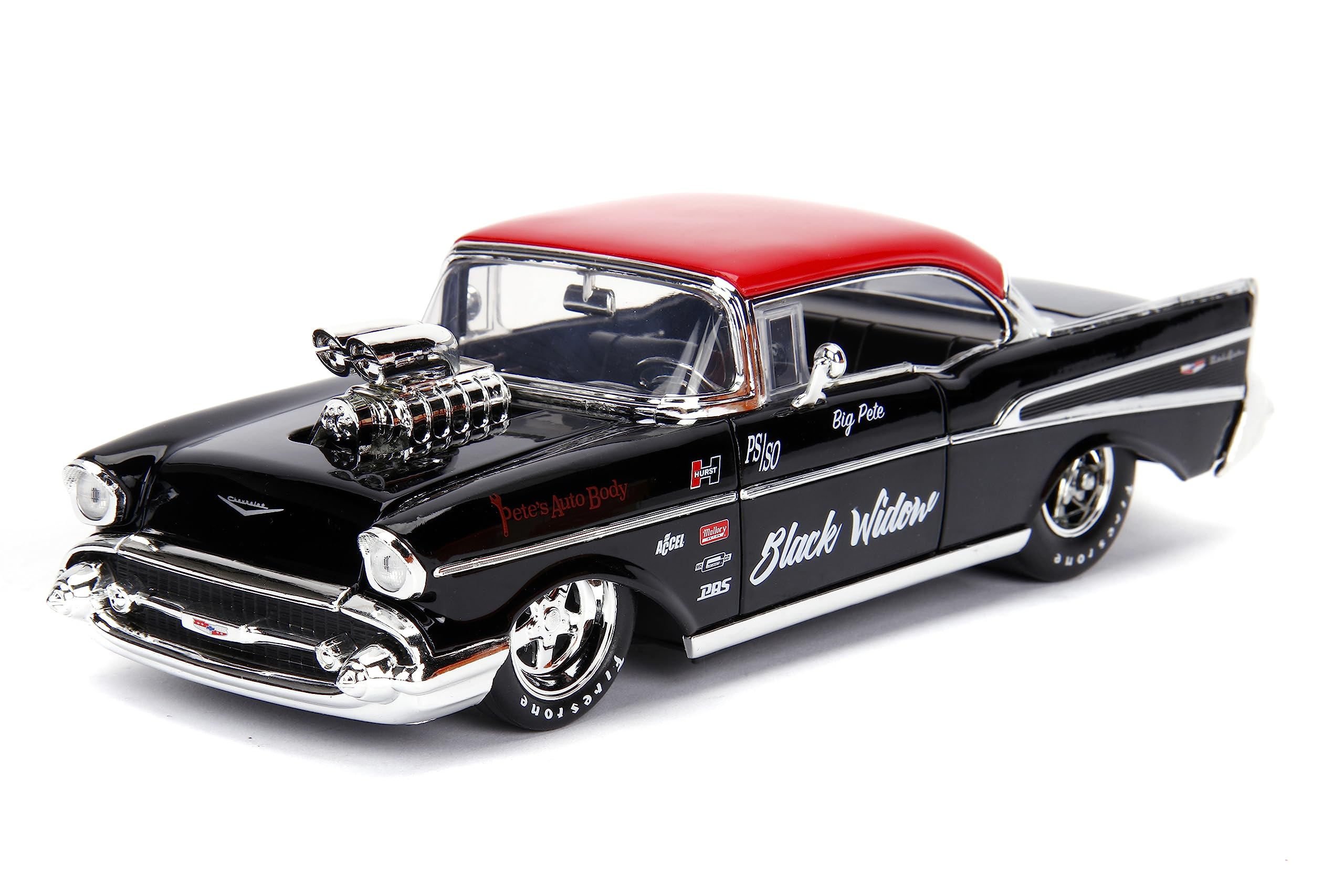 Carro Fundido Sob Pressão Jada Big Time Muscle 1:24 1957 Chevy Bel Air