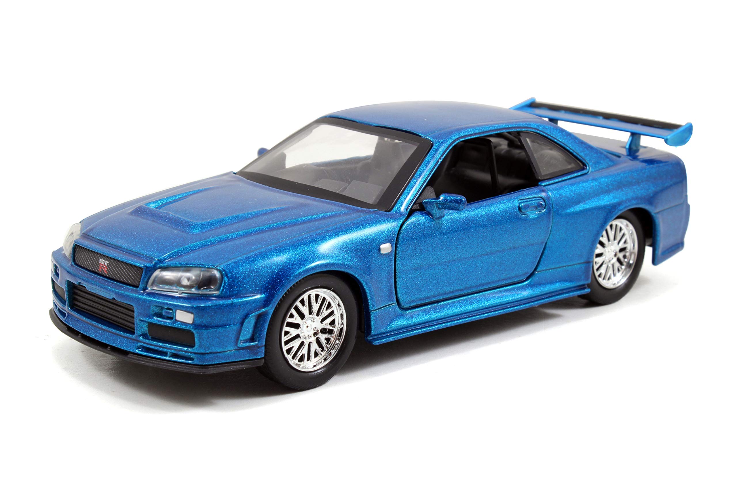 Veículo Fundido Sob Pressão Nissan Fast &amp; Furious Brian's 2002 Skyline Gt-r R34 Blue 1:32