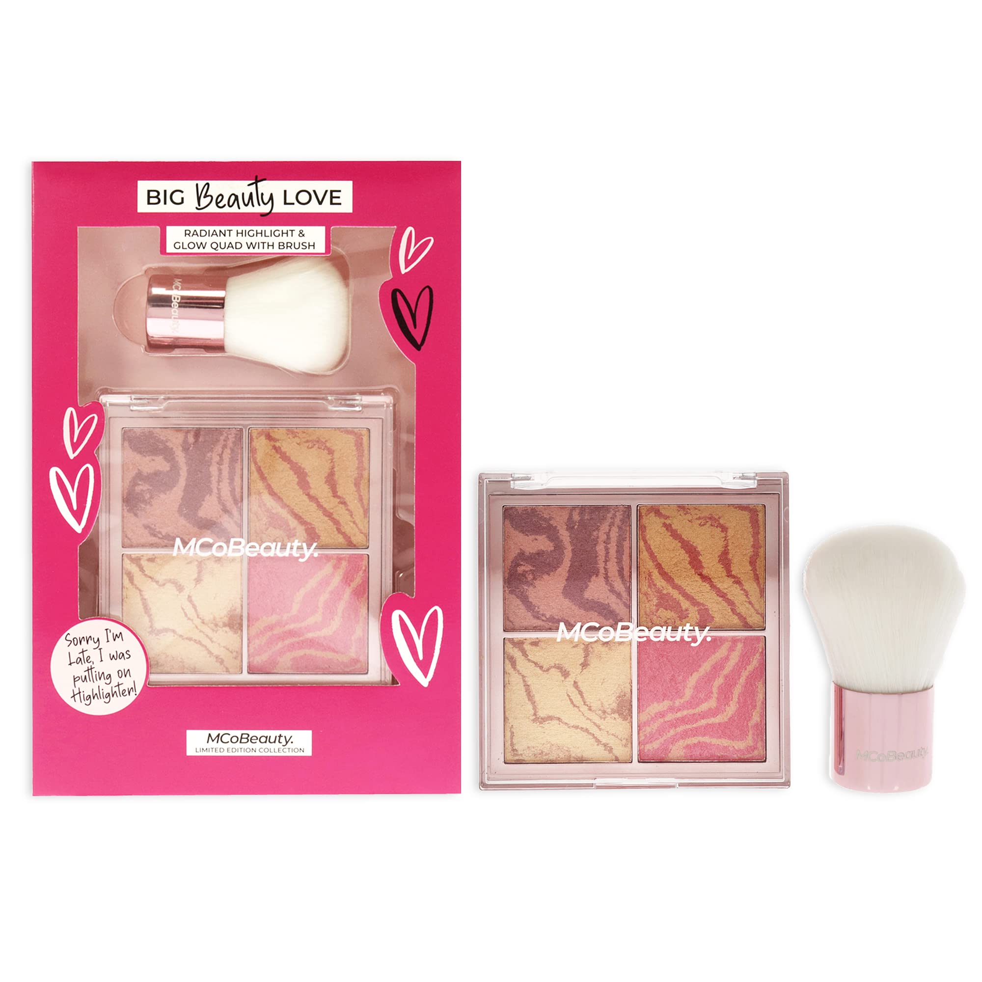 Maquiagem Mcobeauty Big Beauty Love Radiant Highlight Quad, 2 Unidades