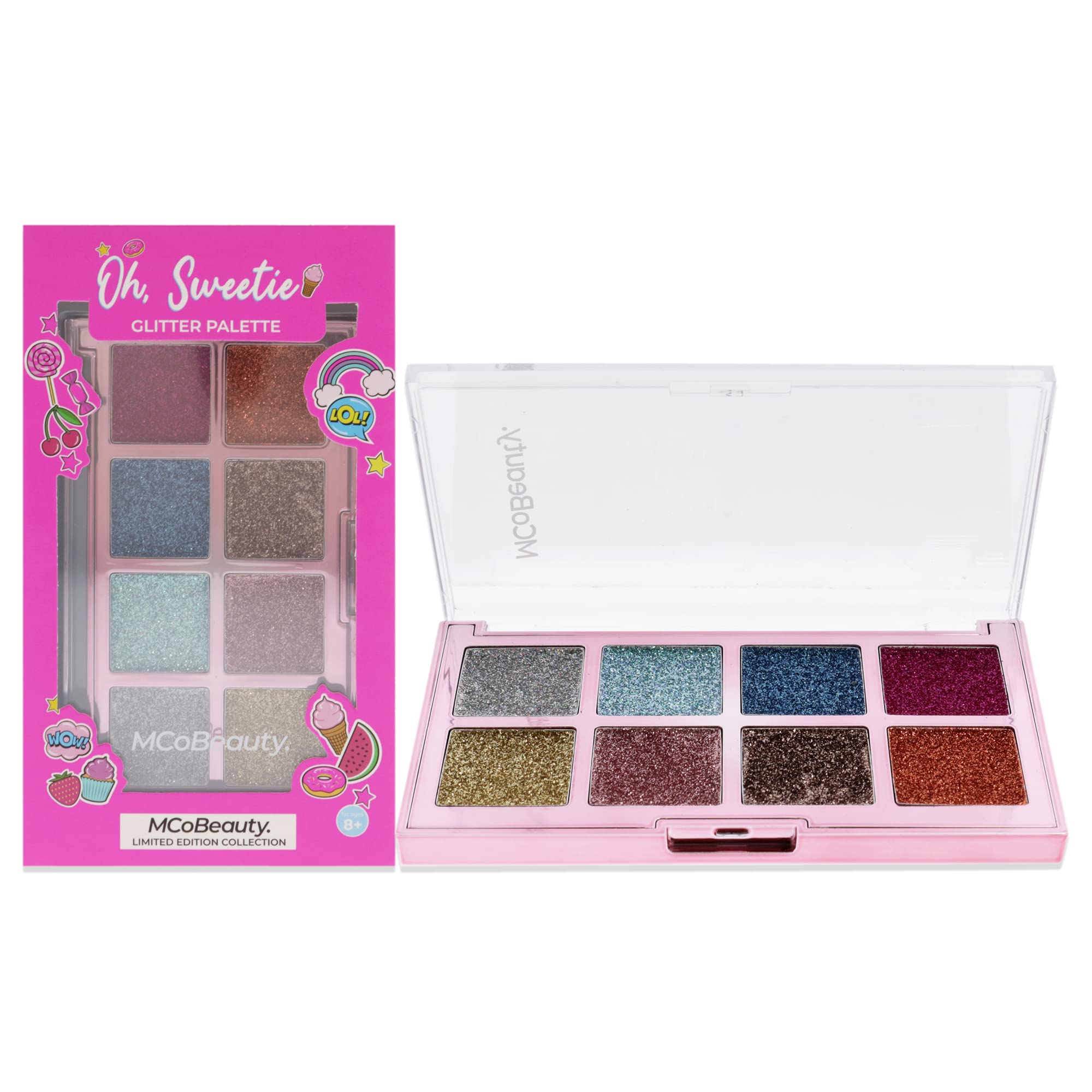 Paleta De Glitter Mcobeauty Oh Sweetie Com 8 Tons, 1 Unidade