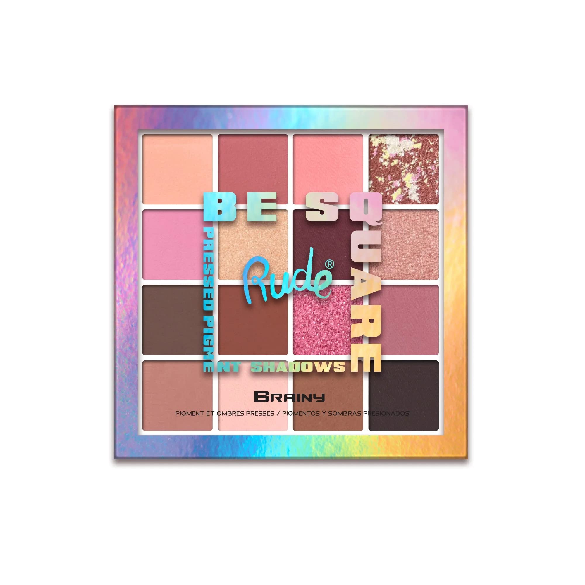 Makeup Rude Cosmetics Be Square Pressed Pigments 22 Ml Brainy