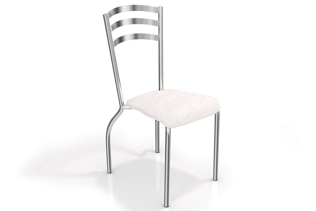 Cadeira Kappesberg Portugal Cromada 2C007CR Cor Cromada - Assento Branco 106