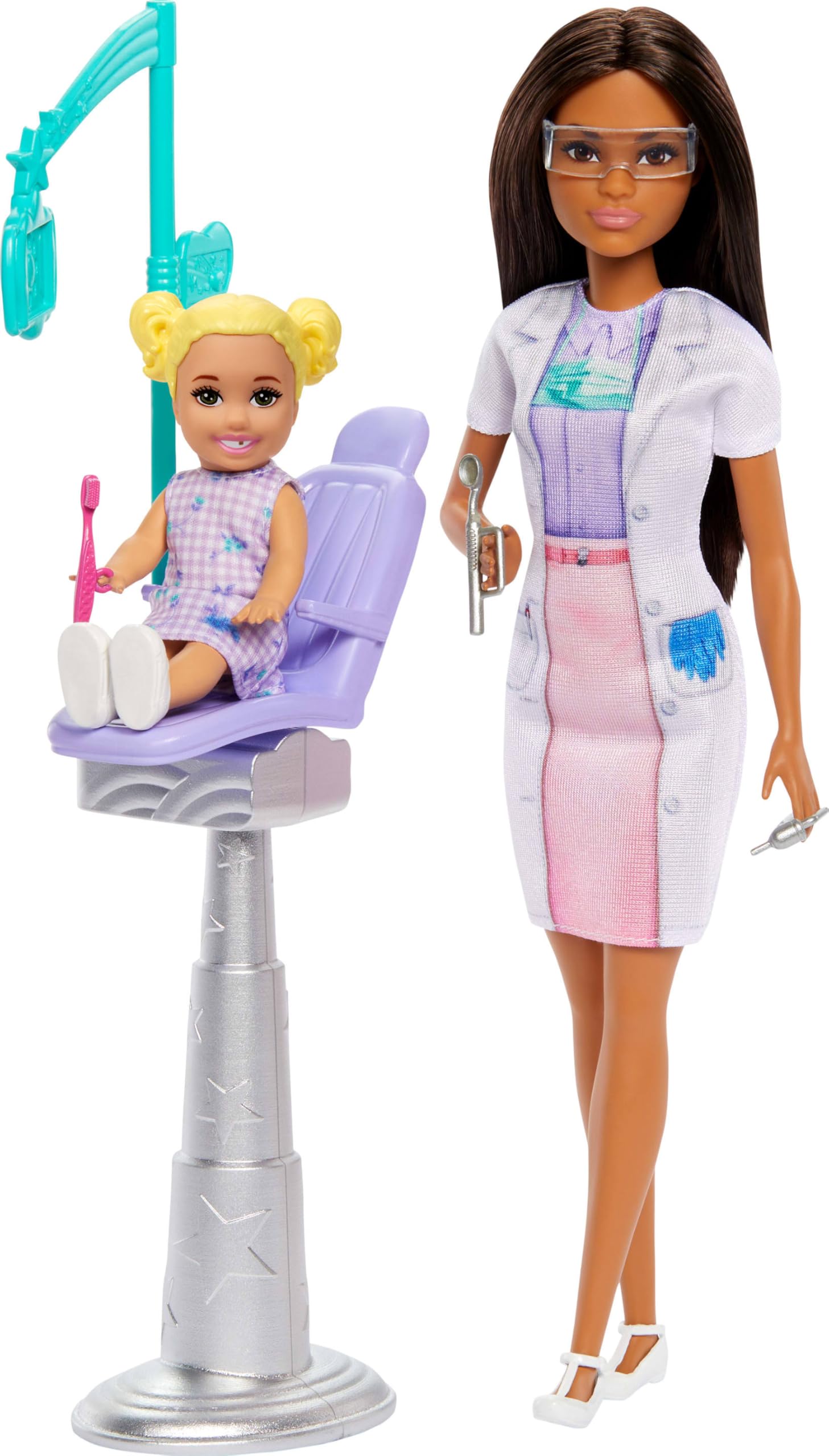 Boneca De Dentista Barbie Com Boneca De Moda Morena E Acessórios