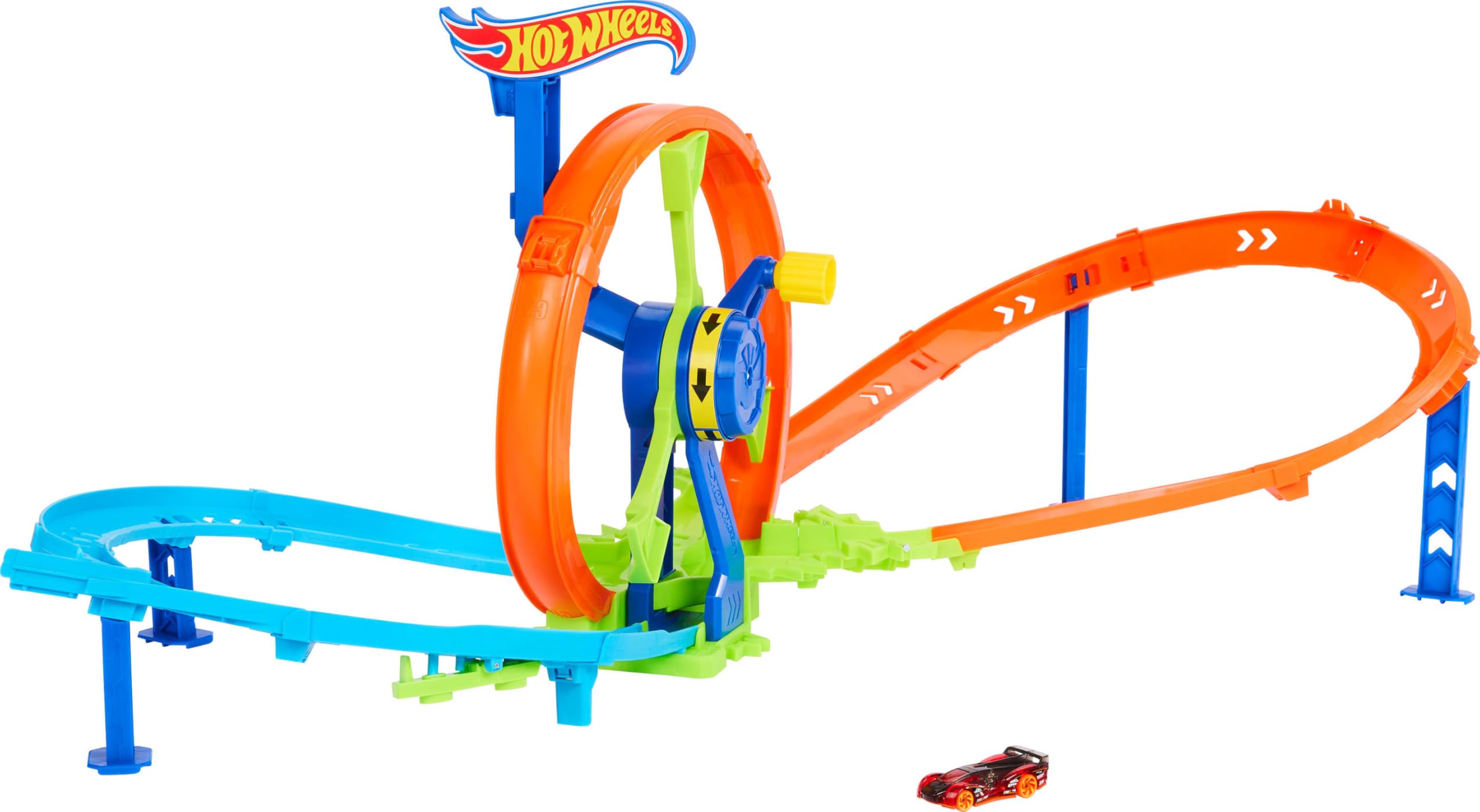 Toy Car Track Set Hot Wheels Launch Loop Com Veículo Fundido
