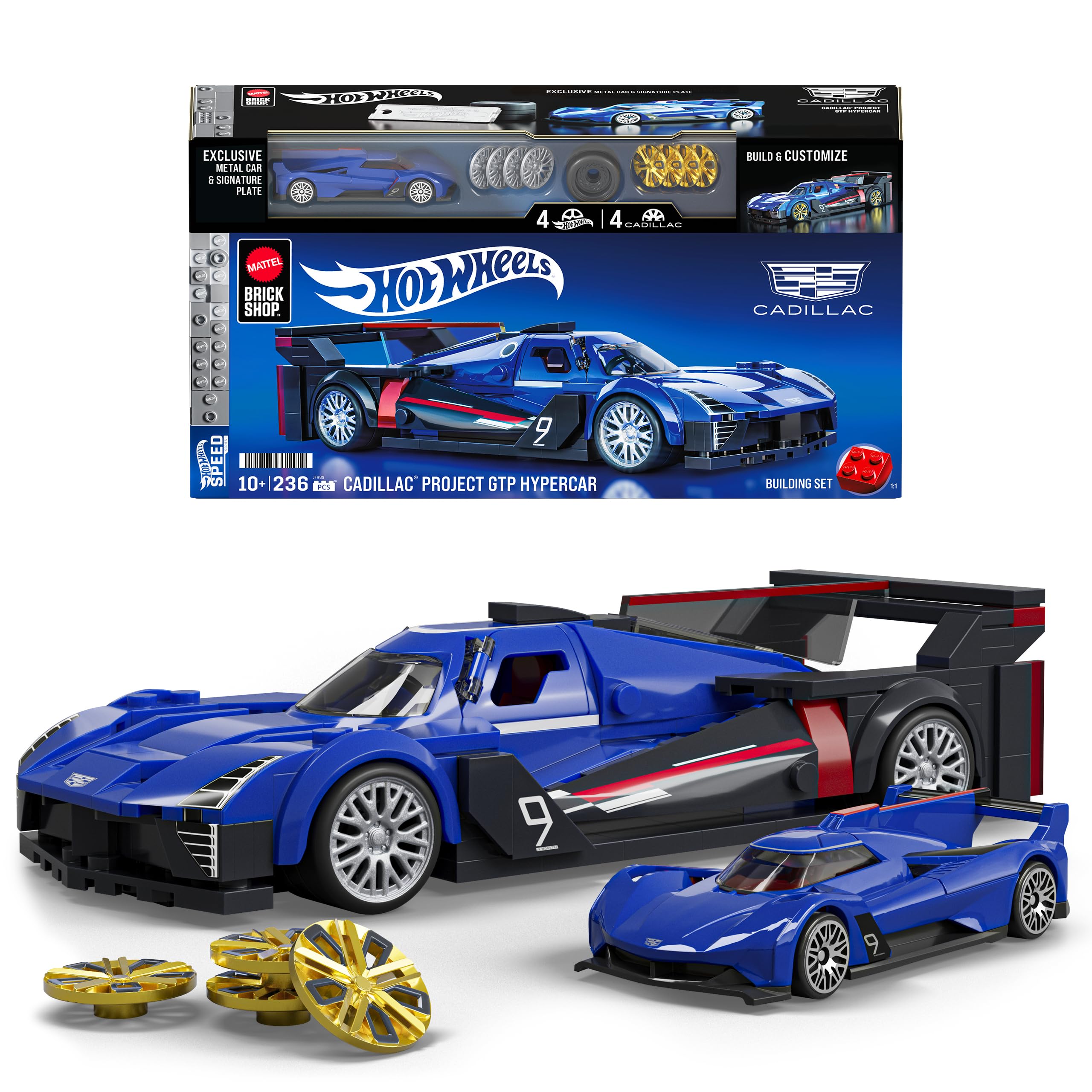 Conjunto De Construção Mattel Brick Shop Hot Wheels Speed Cadillac Gtp