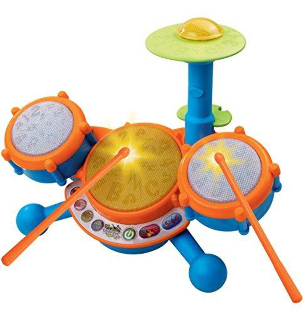 Conjunto De Bateria Vtech Kidibeats Kids Orange Com 9 Melodias E Luz