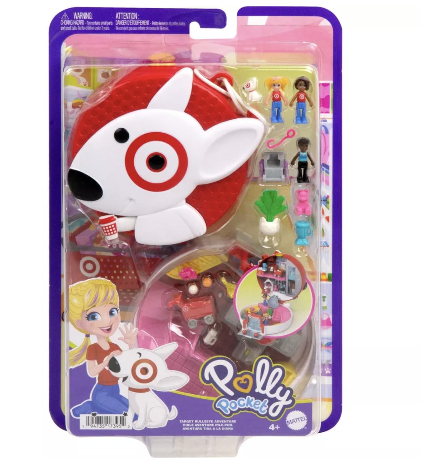 Playset Polly Pocket Target Bullseye Com Bonecas E Acessórios