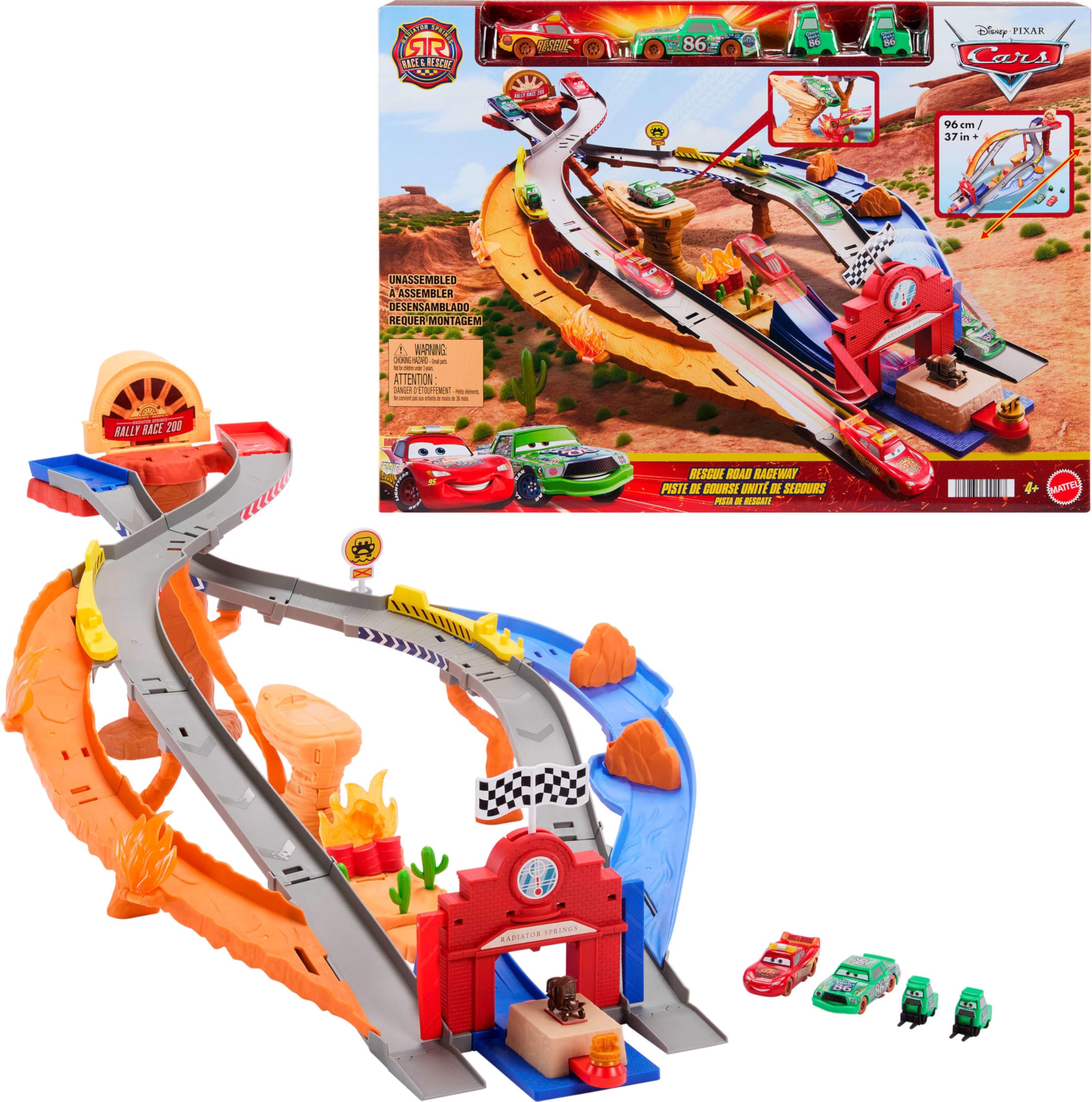 Conjunto De Brinquedos Mattel Disney Pixar Cars Com Lightning Mcqueen