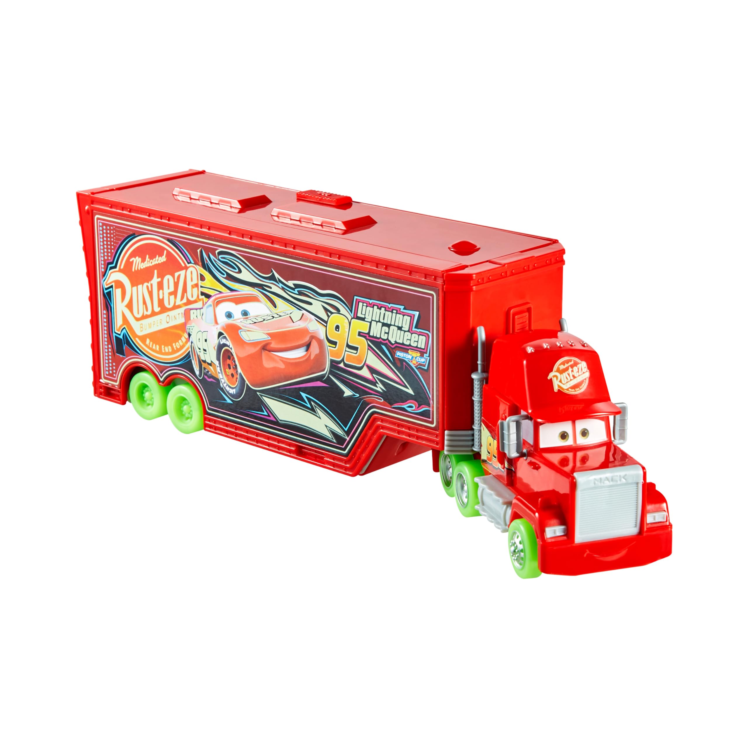 Caminhão De Brinquedo Mattel Disney Pixar Cars Glow Racers Mack Playset