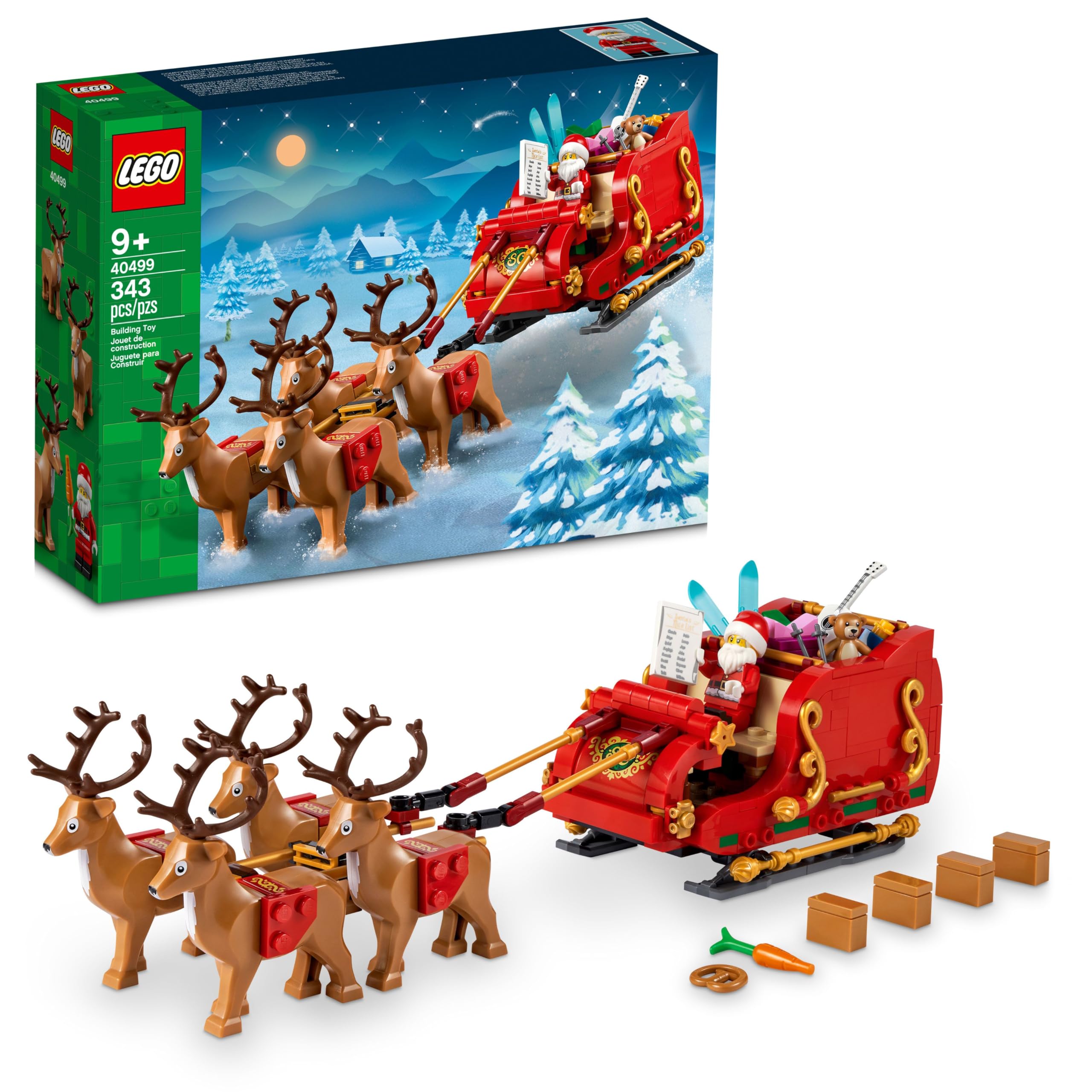 Conjunto De Construção Lego Santa's Sleigh 40499 Para Crianças De 9 A 13 Anos