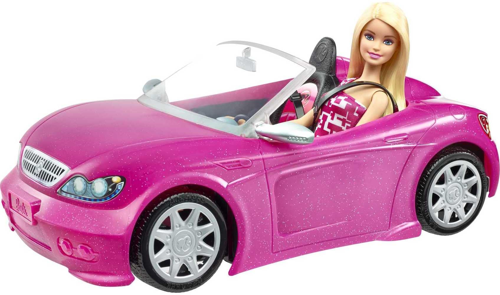 Conjunto De Brinquedos Para Bonecas E Carros Barbie Sparkly Pink De 2 Lugares Conversível