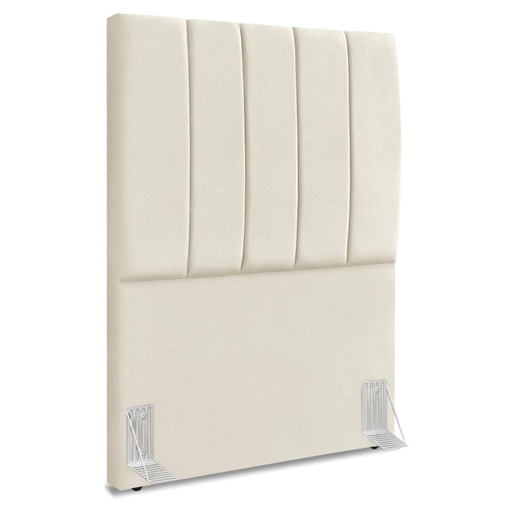 Cabeceira Solteiro 90 Cm Com Frame Dalia Suede Bege Artte