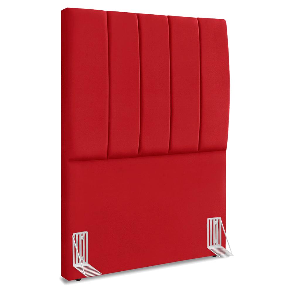 Cabeceira Solteiro 90 Cm Com Frame Dalia Suede Vermelho Artte