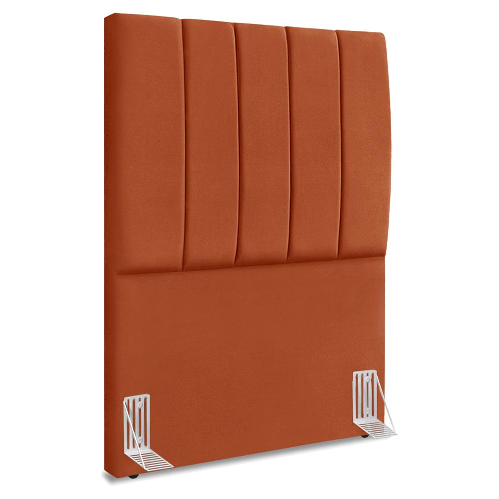 Cabeceira Solteiro 100 Cm Com Frame Dalia Suede Terracota Artte