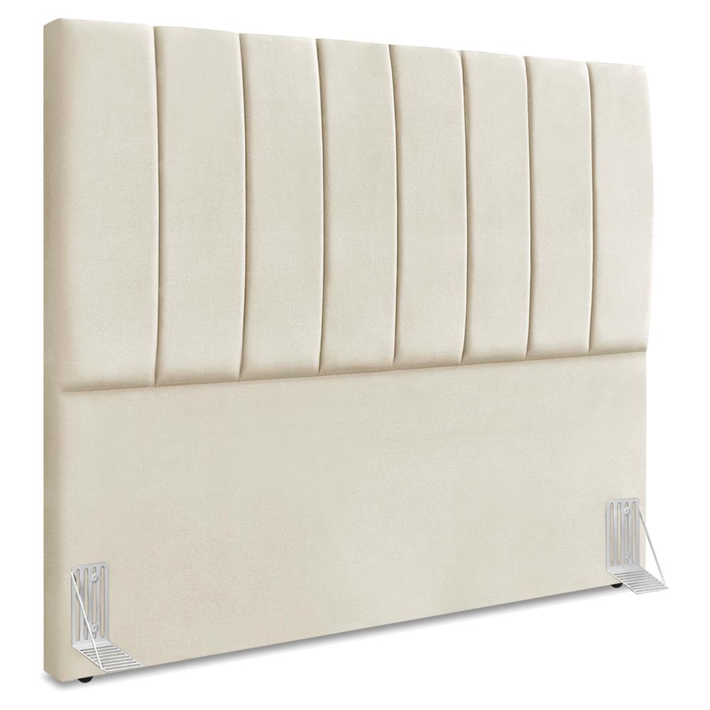 Cabeceira Queen 160 Cm Com Frame Dalia Suede Bege Artte