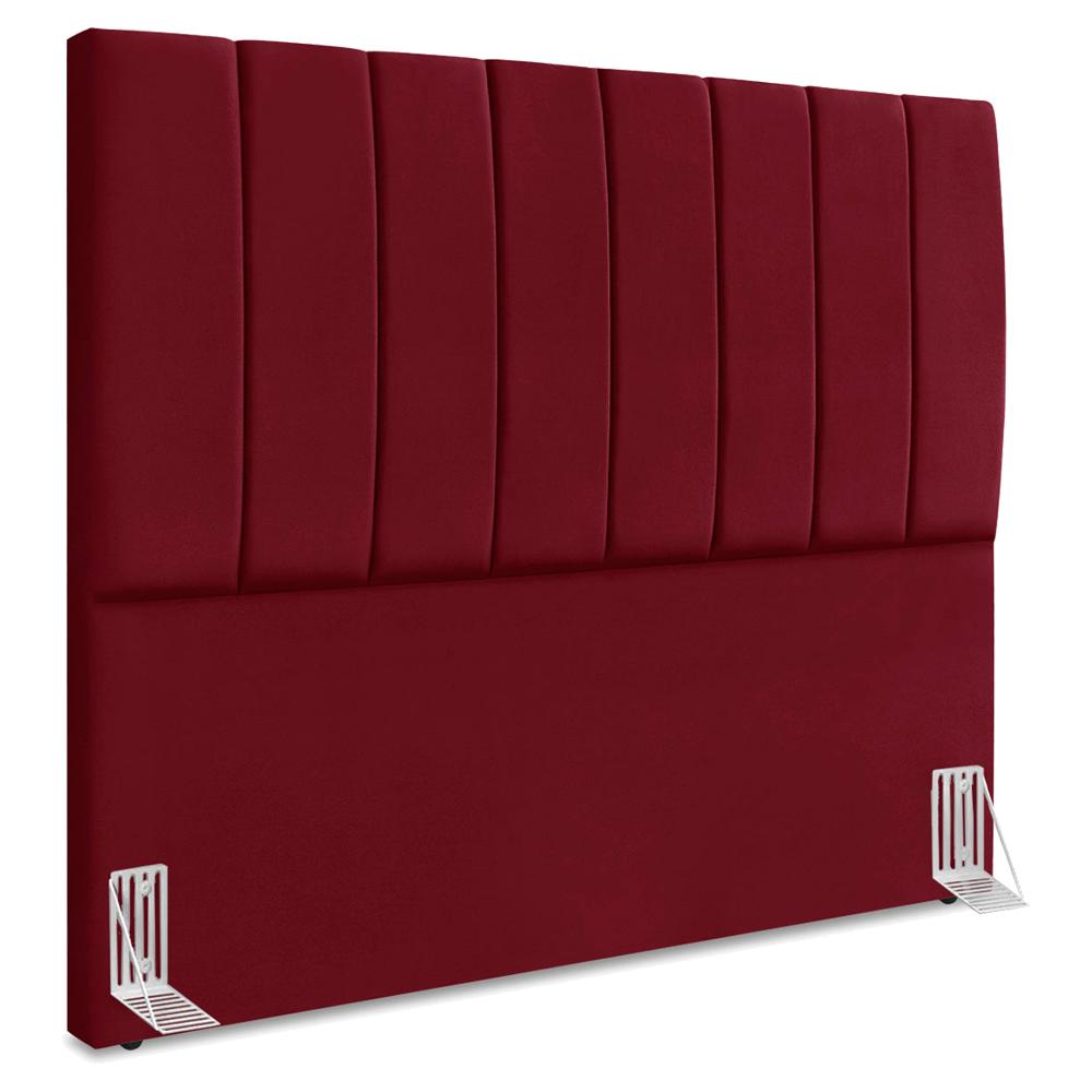 Cabeceira Queen 160 Cm Com Frame Dalia Suede Vinho Artte