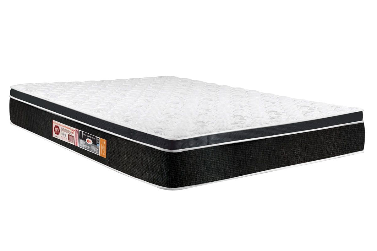 Colchão Castor Espuma Black e White D33 AIR One Face (97350) - MODELO NOVO-Solteiro-0,78x1,88x0,23
