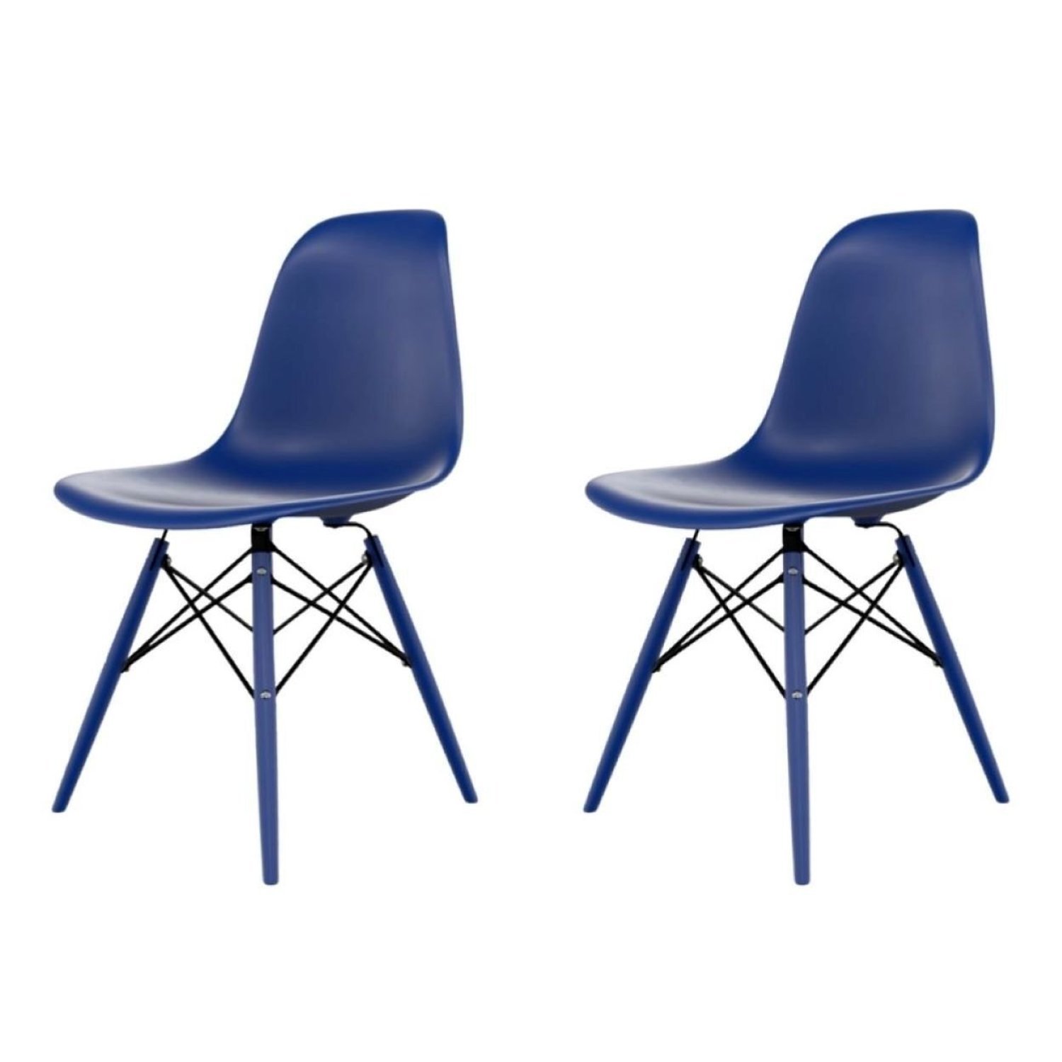 Cadeira Para Sala De Jantar Eames Pp Dsw Inj Azul Bic