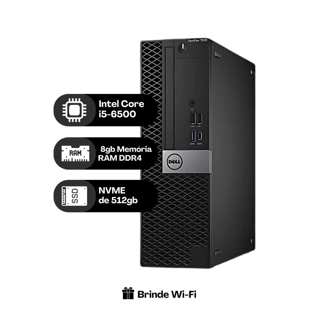 Computador Dell Optiplex 7050 I5-6500 6th 8gb Ssd 512gb Nvme