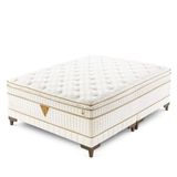 Colchão Qgel Hibrido - Latex Com Cobre Firme Sobre Eps Medida Casal 138x188cm Opcionais Box E Kit Zen