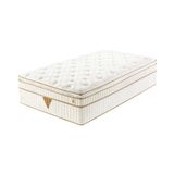 Colchão Qgel Smart Pocket - Latex Com Cobre Sobre Molas Medida Solteiro King 96x203cm Opcionais Kit Zen