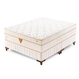 Colchão Qgel Pocket - Latex Com Cobre Sobre Molas Medida King 193x203cm Opcionais Box E Kit Zen