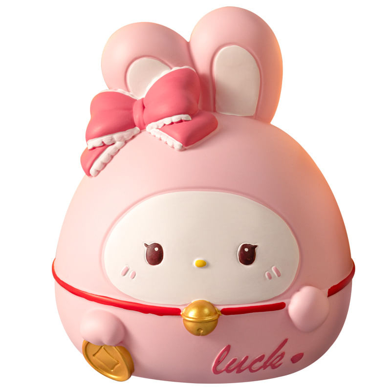 Desenho Criativo Em Pvc Money Bank Cute Pink Bunny 16x16x20cm