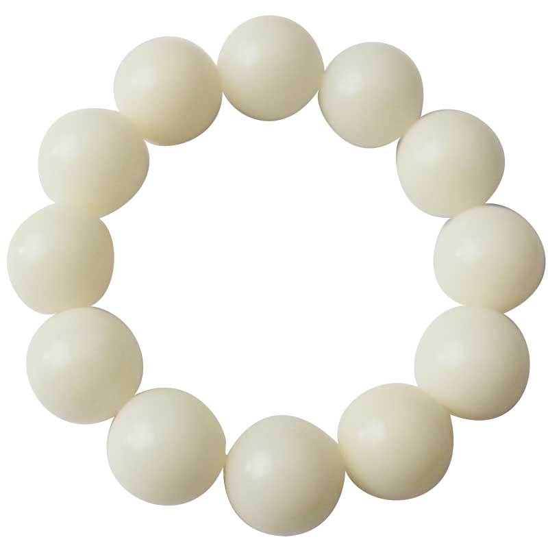 Pulseira Creative White Bodhi Root, 20 Mm, Contas Redondas X12