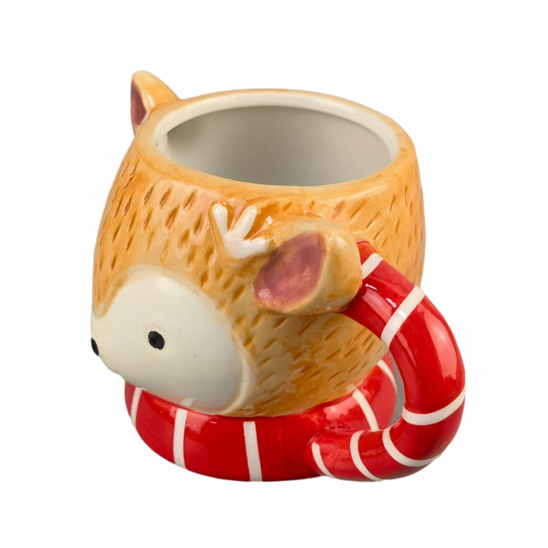 Caneca De Cerâmica Ado Cute Squirrel Candy Cane Handle 350ml