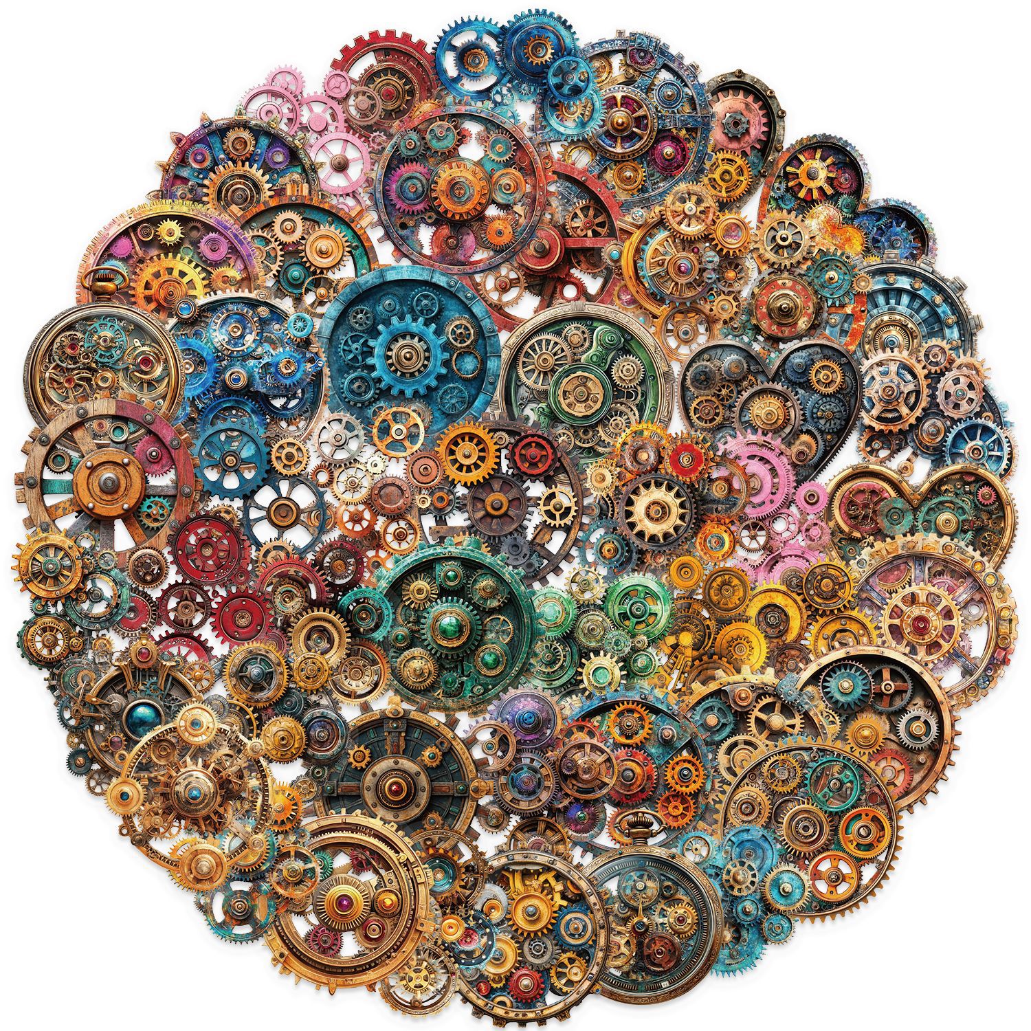 Adesivos Transparent Gear Waterproof Vinyl Steampunk X50