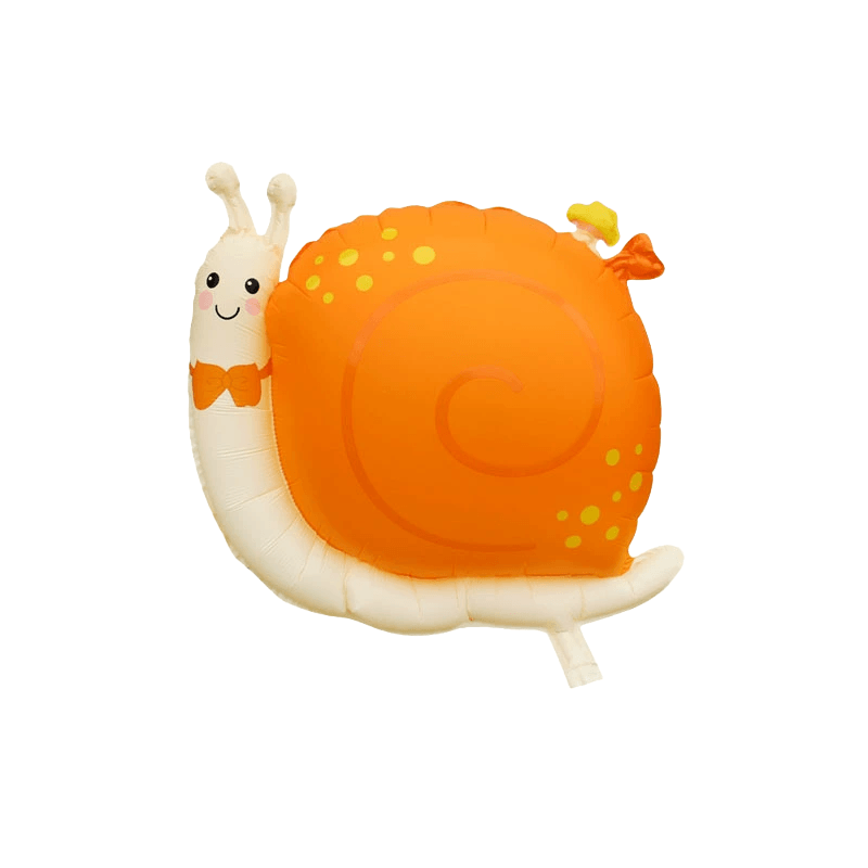 Balão Metalizado Caracol Caracol 23x24cm Alumínio Laranja Fosco