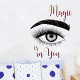 Adesivos De Parede Magic Quote Eye Eyelash Eyebrow Pvc 39x60cm