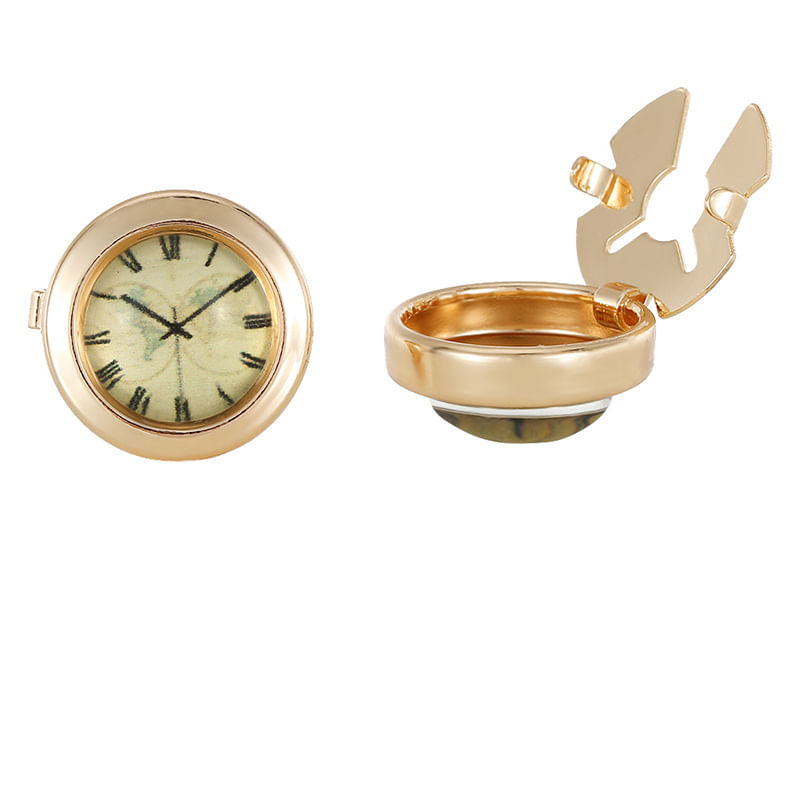 Cufflinks, Design De Relógio Vintage, Liga Simples E Elegante