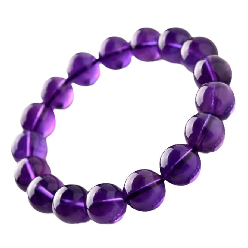 Pulseira Ametista 10mm 7a Grade Uruguaia Para Mulheres