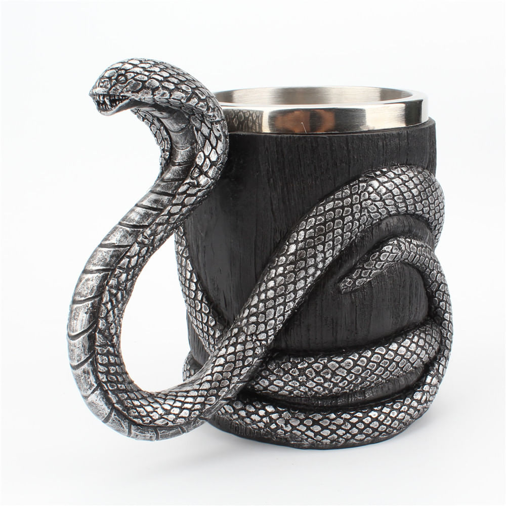 Caneca Ceramic Snake Com Forro De Aço Inoxidável 350ml