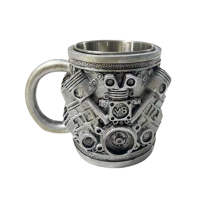 Caneca De Café Ceramic V8 Engine Design 350ml - Unique Gearhead
